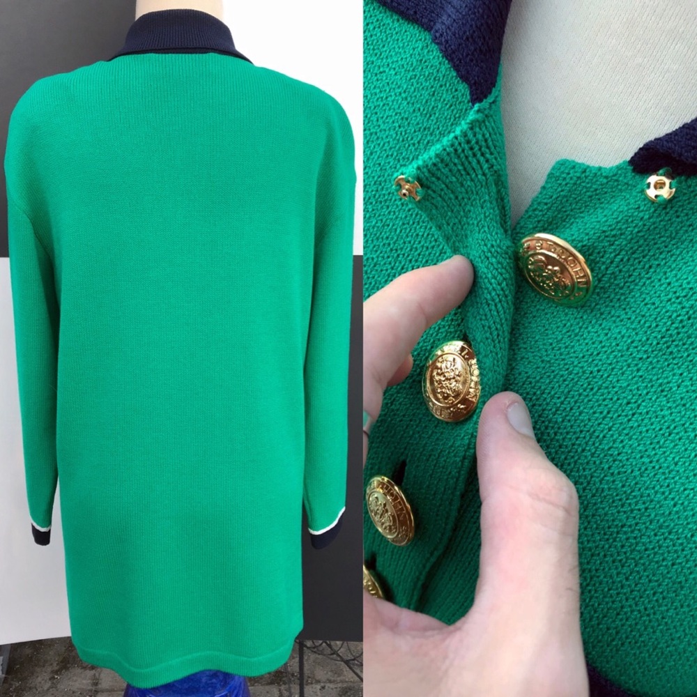 St. John Kelly Green Santana Knit Top - Picture 8 of 9